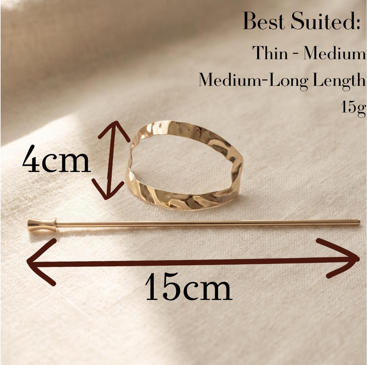 Cage Ronde Metal French Hair Pin