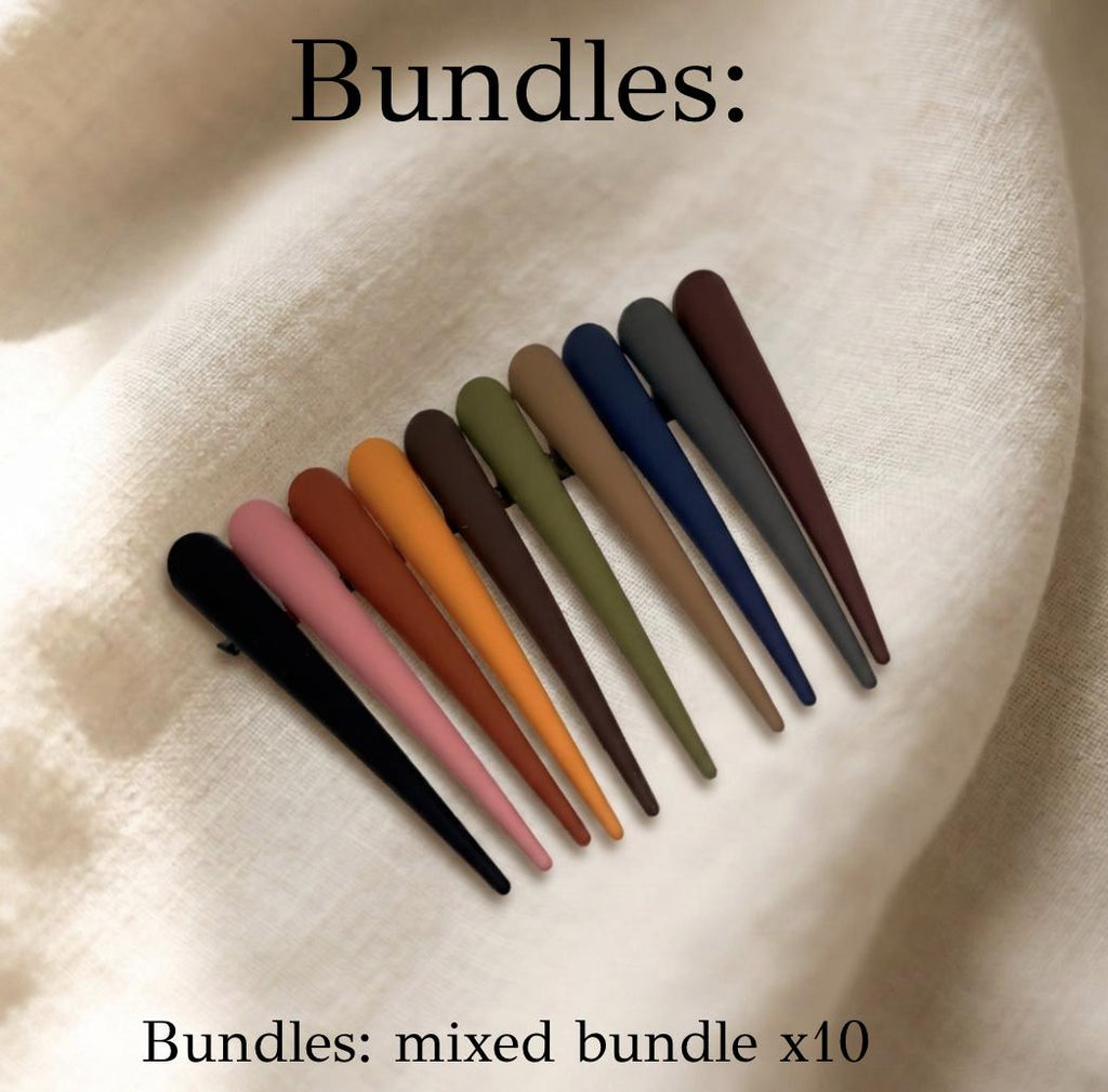 Matte Hair Clips – French Clip, Long Alligator Hair, Minimalist Accessories, Colourful slide for Women