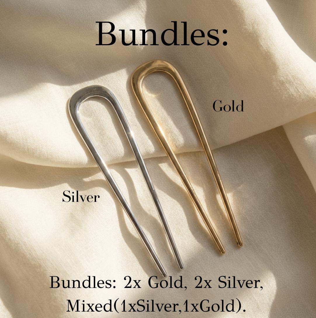 Thin Classic Metal French Hair Pin