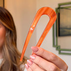 French Hair Pin | Acetate Hair Fork | Amber, Green & Tortoiseshell Hair Pin |