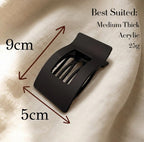 Matte Hair Claw Clip – Large Rectangle, French Clip for Women, Neutral Accessories, Minimalist