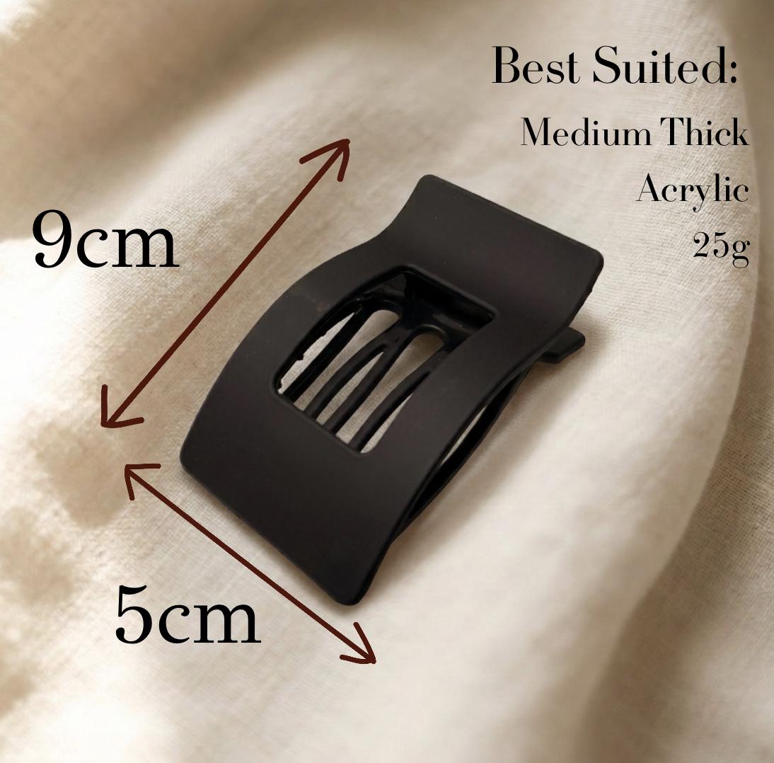 Matte Hair Claw Clip – Large Rectangle, French Clip for Women, Neutral Accessories, Minimalist