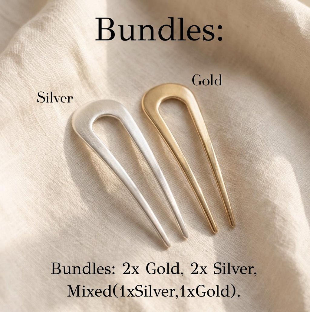 Thick Classique Metal French Hair Pin