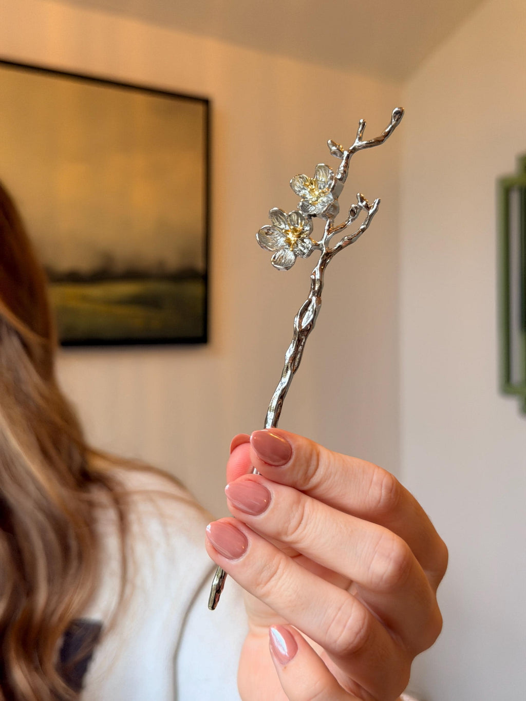Floral Hair Stick – French Pin, Hair Accessory