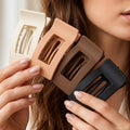 Matte Hair Claw Clip – Large Rectangle, French Clip for Women, Neutral Accessories, Minimalist