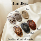 Oval Hair Claw Clip – Tortoiseshell, French Slide, Neutral Accessories, Minimalist for Women