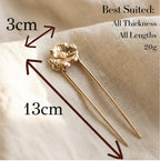 Floral Hair Pin with Pearl