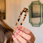 Classic Tortoiseshell French Hair Pin – Fork for Buns, Hair Stick, Minimalist Accessories