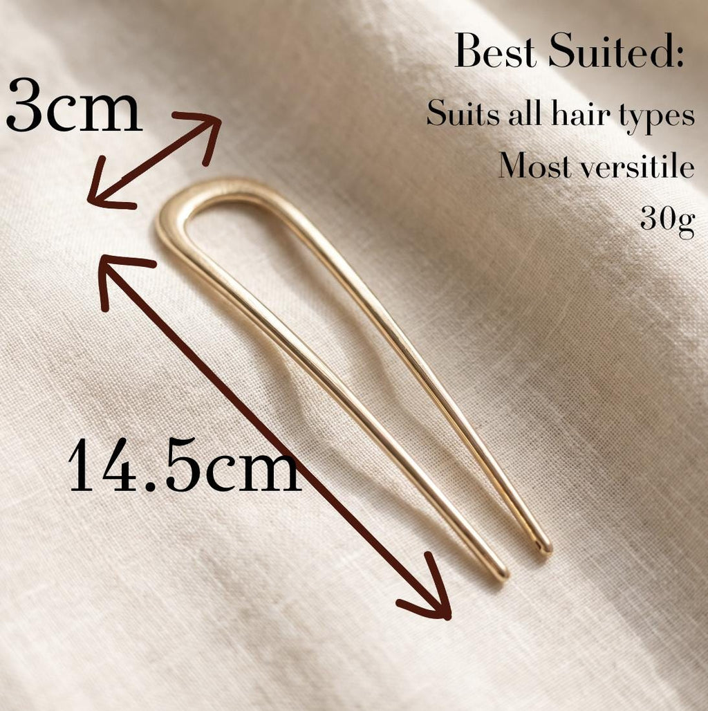 Thin Classic Metal French Hair Pin