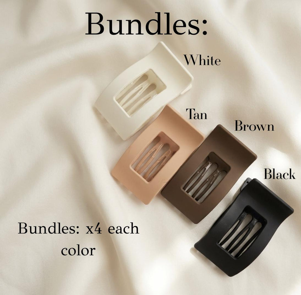Matte Hair Claw Clip – Large Rectangle, French Clip for Women, Neutral Accessories, Minimalist
