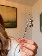 Floral Hair Stick – French Pin, Hair Accessory