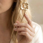 Floral Hair Pin with Pearl