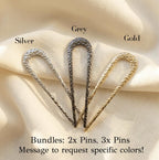 Hammered French Hair Pin