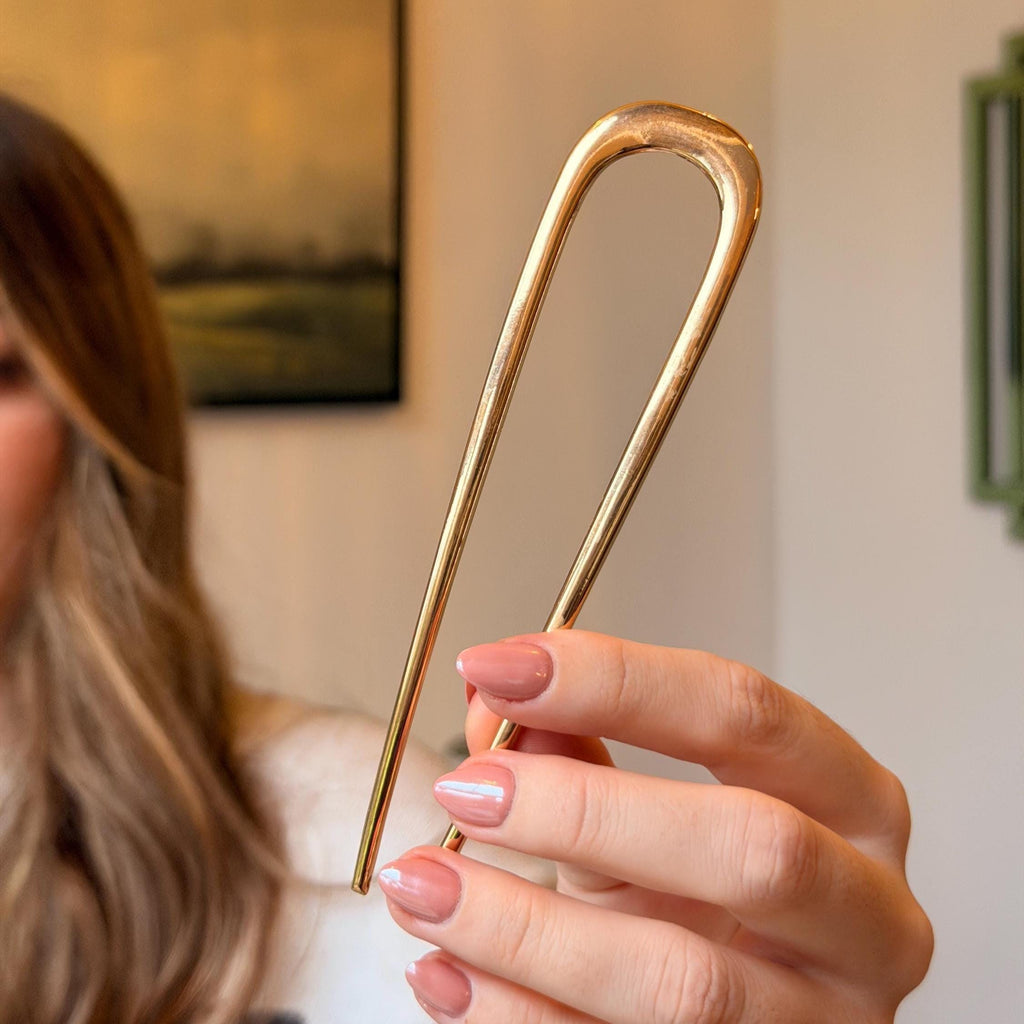 Thin Classic Metal French Hair Pin