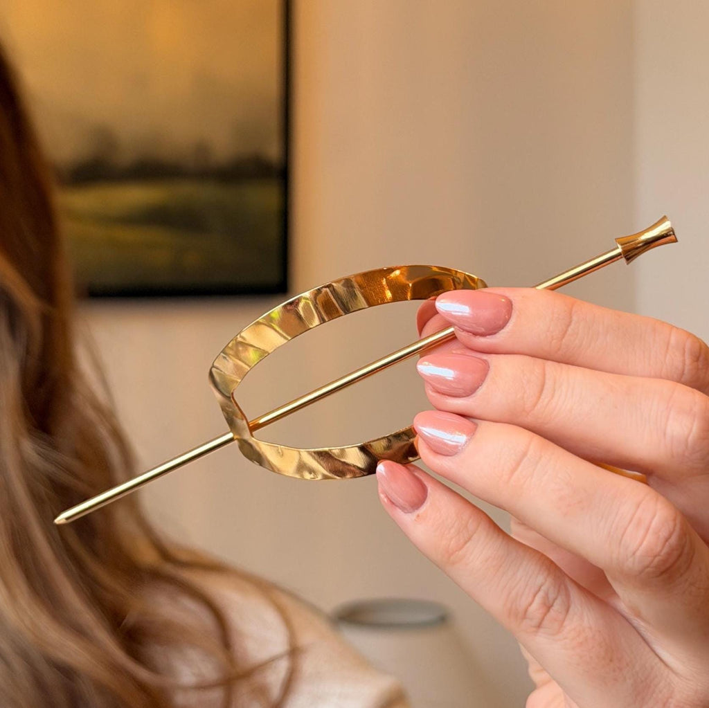 Cage Ronde Metal French Hair Pin